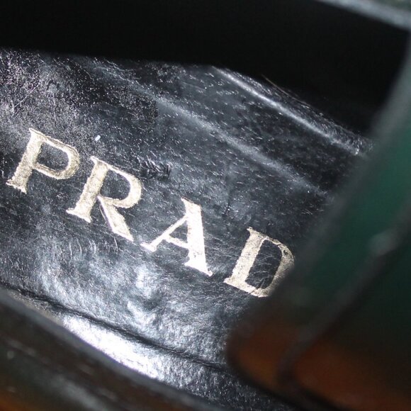 Rare PRADA Y2K Patent Chunky Heels Funky Loafers Shoes 39.5 US 9 - Picture 2 of 7